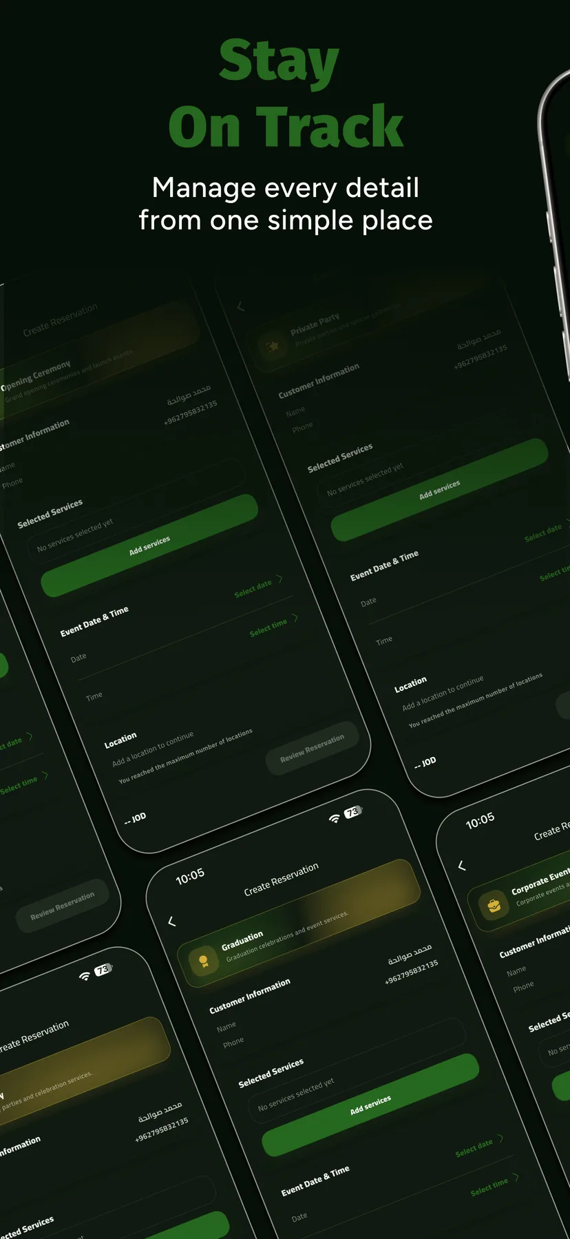 Stay On Track — Manage every detail from one simple place